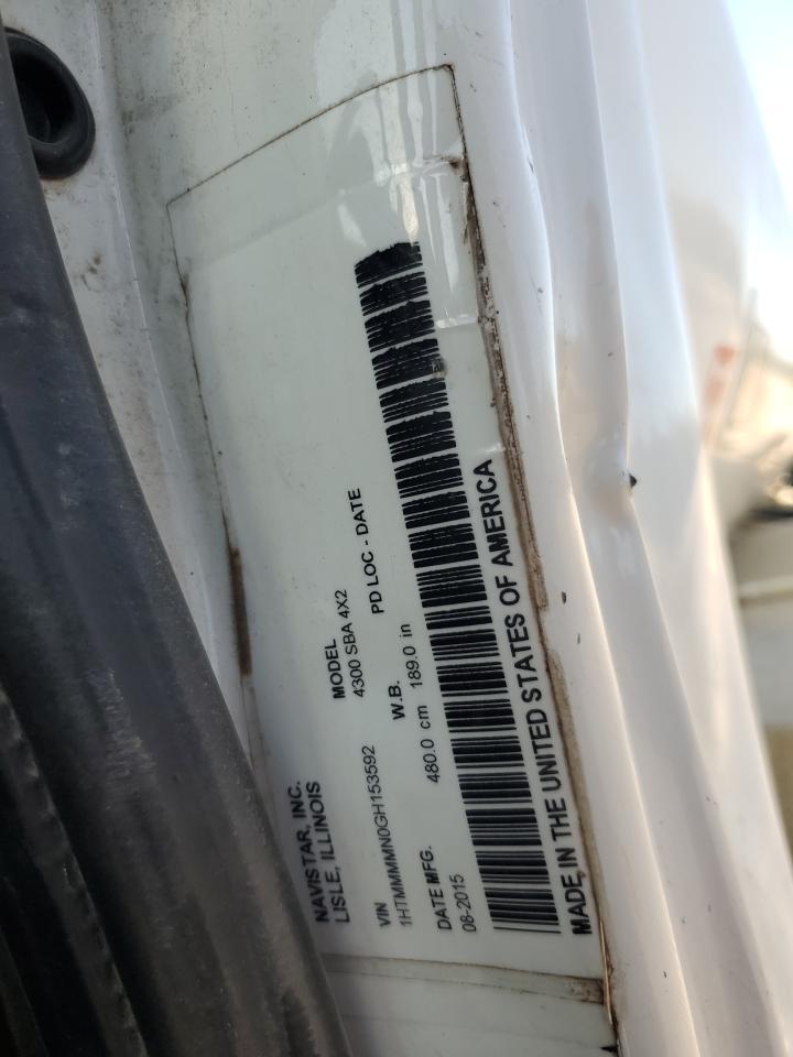 2016 International 4300 Propane Delivery Truck VIN: 1HTMMMMN0GH153592 Lot: 81181015