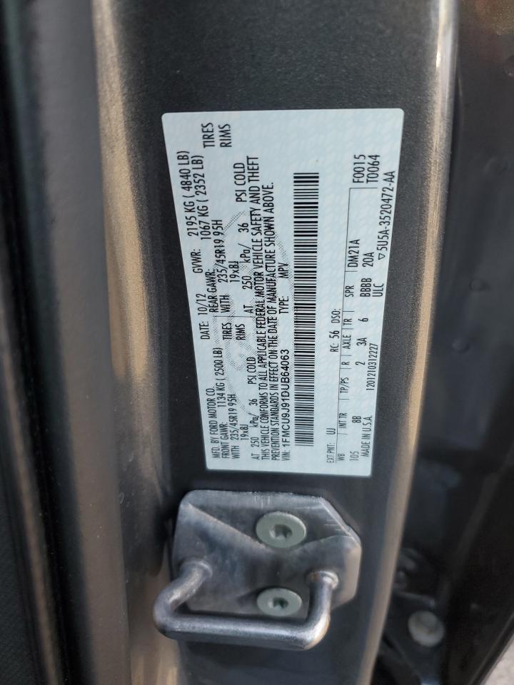 2013 Ford Escape Titanium VIN: 1FMCU9J91DUB64063 Lot: 84595585