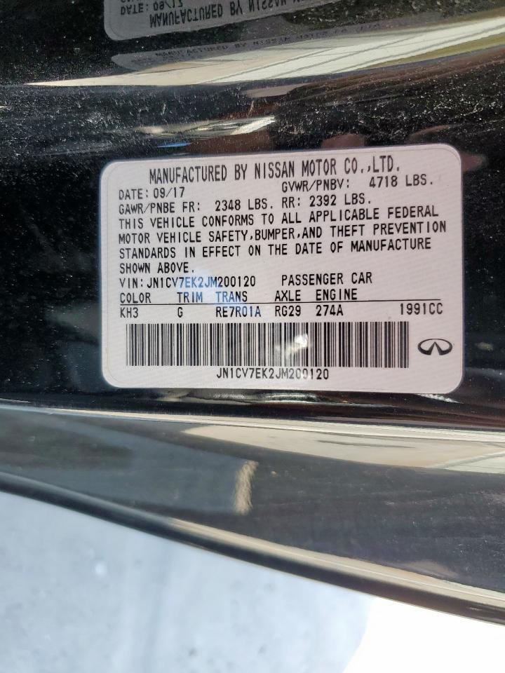 2018 Infiniti Q60 Pure VIN: JN1CV7EK2JM200120 Lot: 71992845
