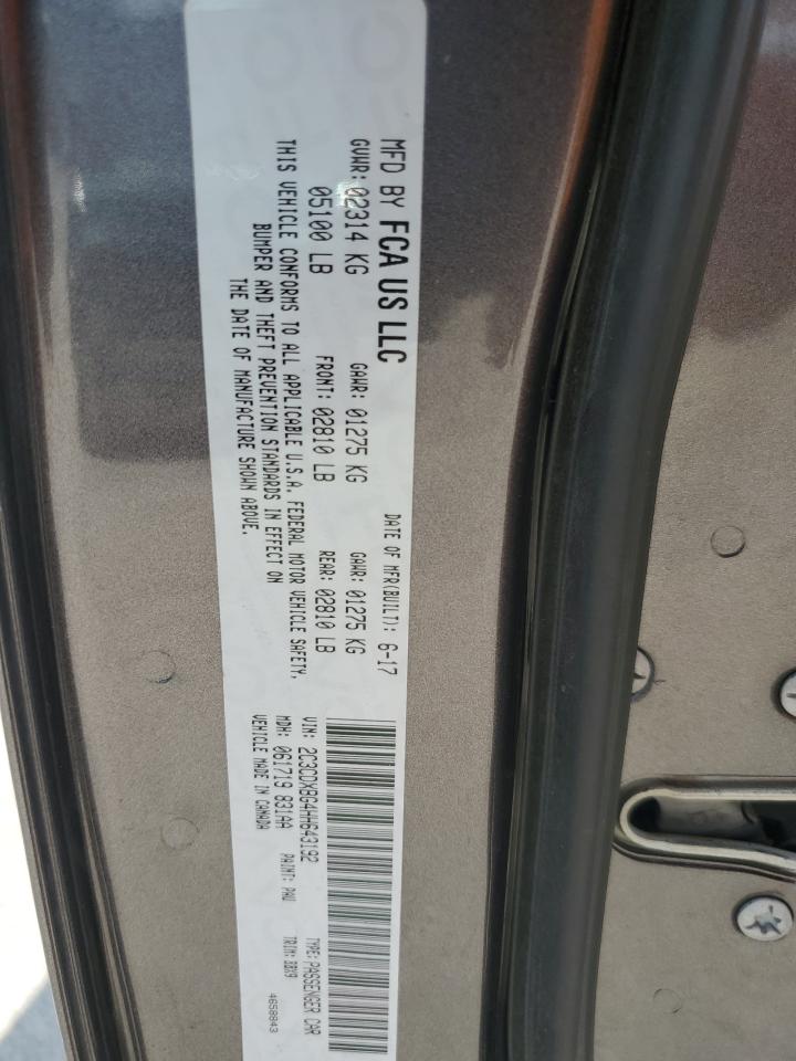 2017 Dodge Charger Se VIN: 2C3CDXBG4HH643192 Lot: 71172845