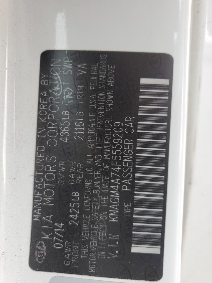 2015 Kia Optima Lx VIN: KNAGM4A74F5559209 Lot: 71724735