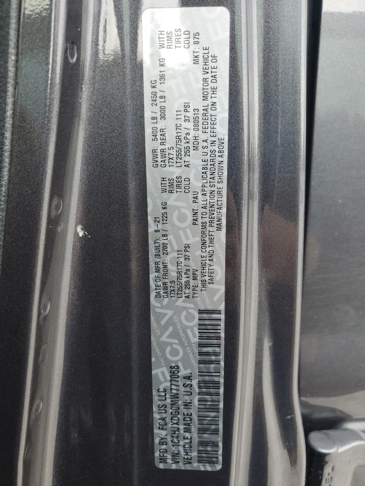 2021 Jeep Wrangler Unlimited Sport VIN: 1C4HJXDG0MW777068 Lot: 71477785