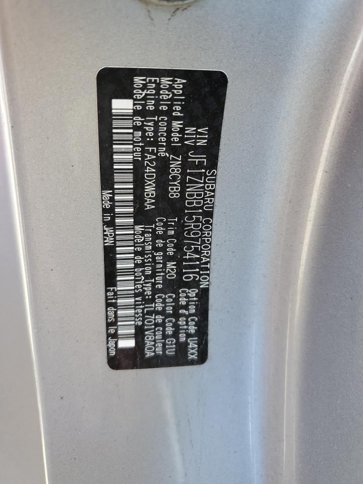 2024 Toyota Gr 86 VIN: JF1ZNBB15R9754116 Lot: 81882965