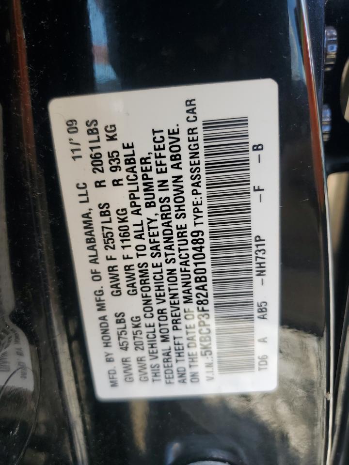 2010 Honda Accord Exl VIN: 5KBCP3F82AB010489 Lot: 70922155