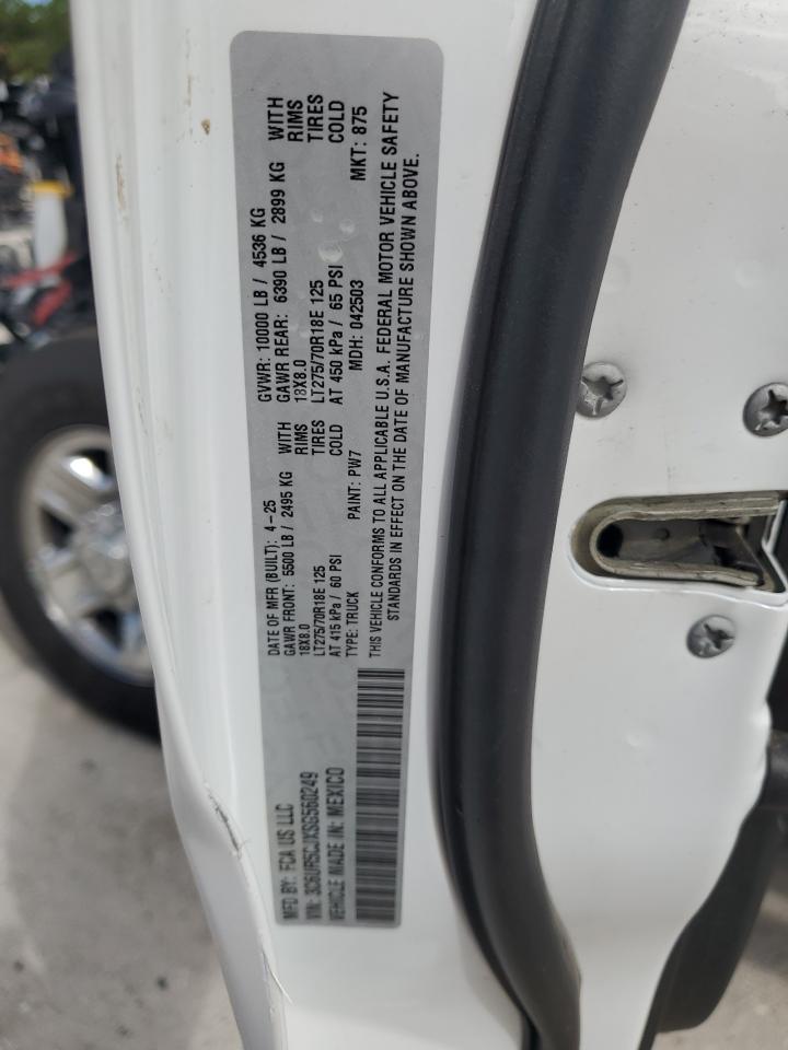 2025 Ram 2500 Tradesman VIN: 3C6UR5CJXSG560249 Lot: 81439075