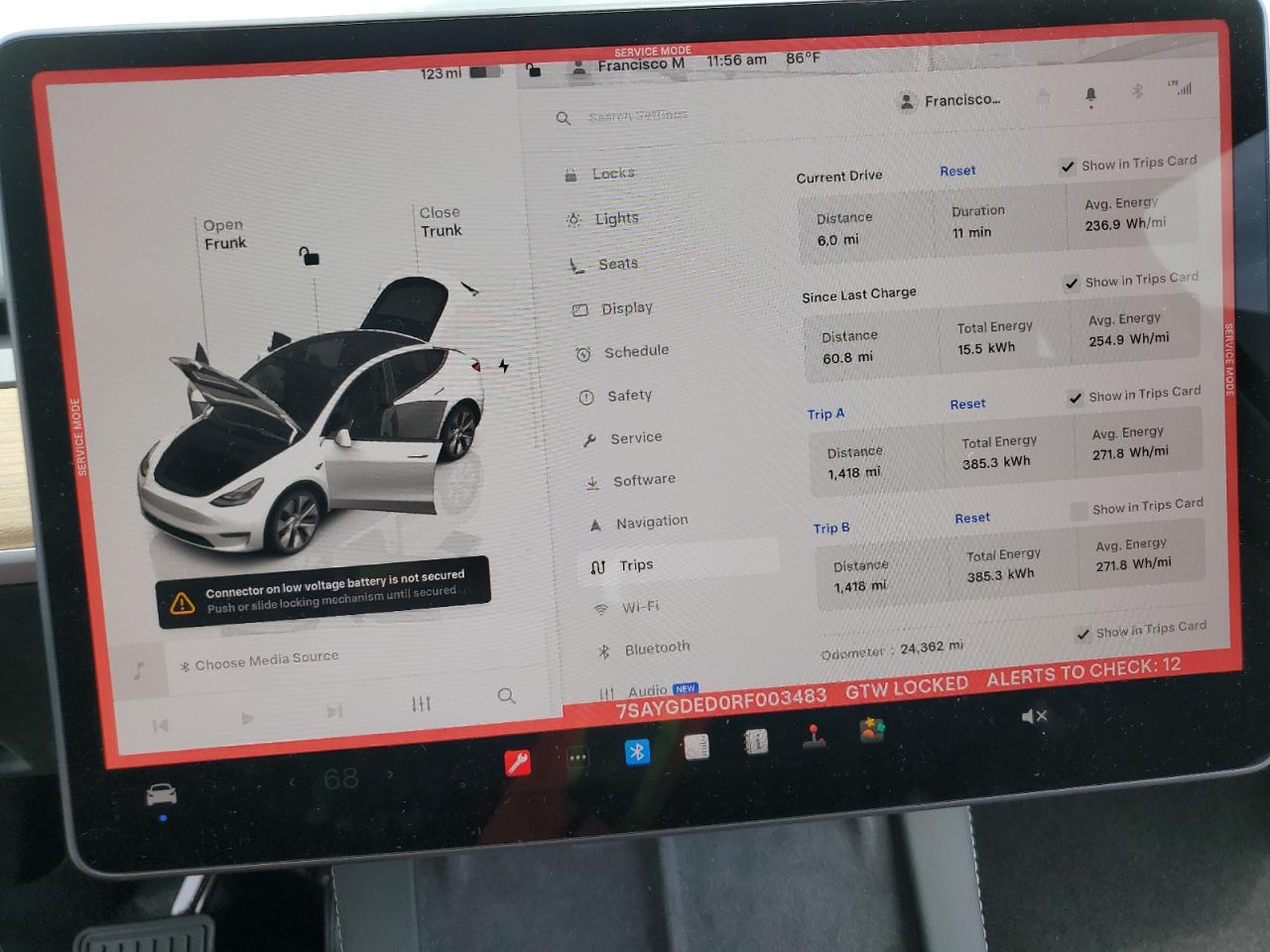 2024 Tesla Model Y VIN: 7SAYGDED0RF003483 Lot: 80616995