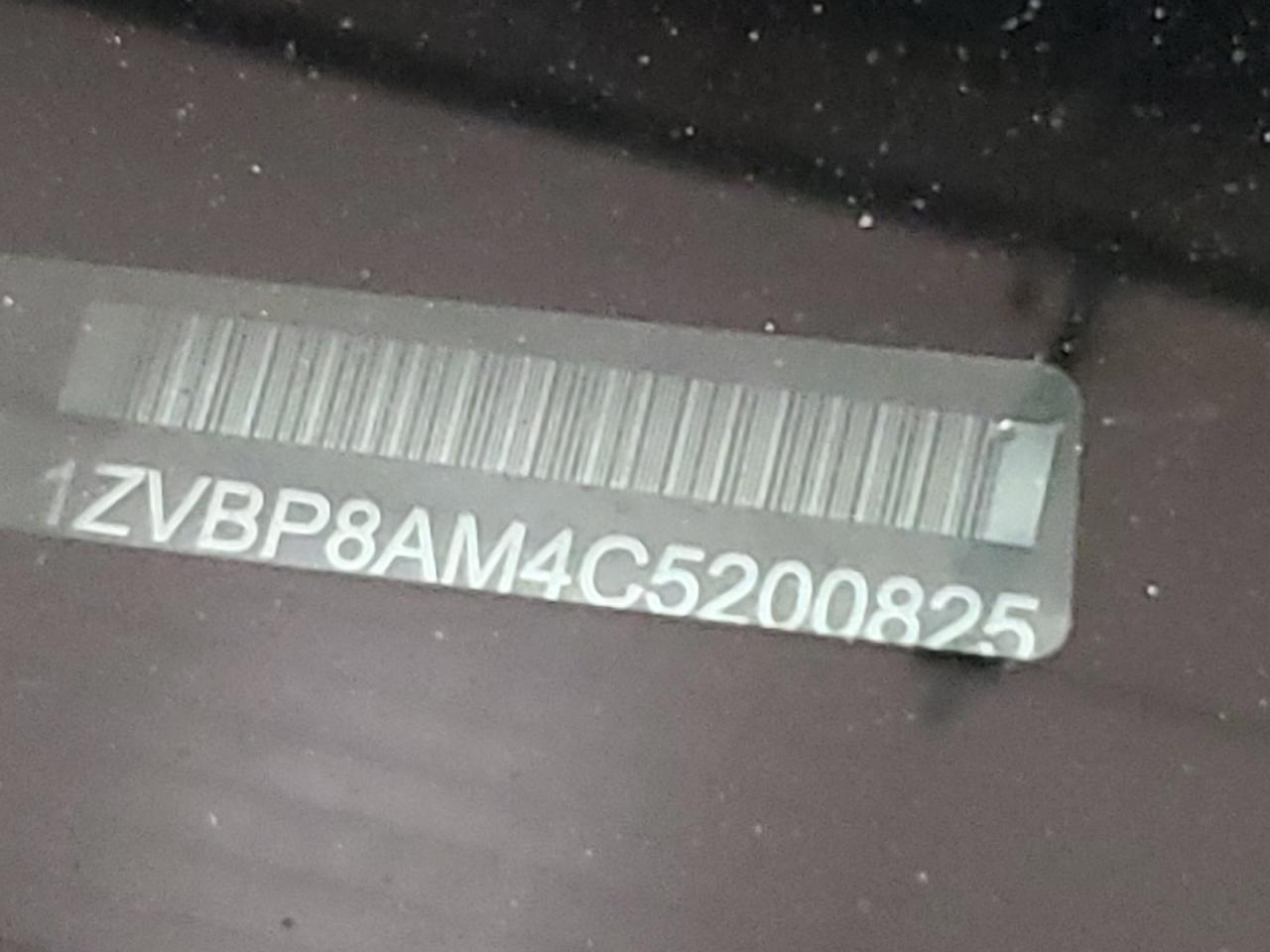 2012 Ford Mustang VIN: 1ZVBP8AM4C5200825 Lot: 81629885