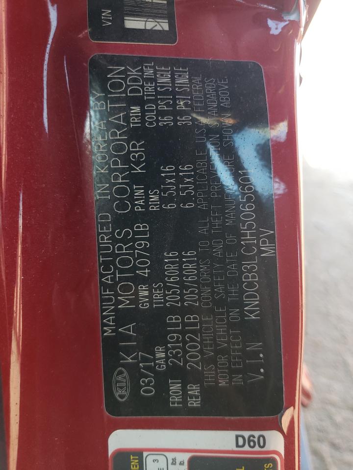 2017 Kia Niro Fe VIN: KNDCB3LC1H5065601 Lot: 84700135