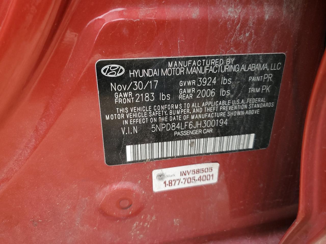 2018 Hyundai Elantra Sel VIN: 5NPD84LF6JH300194 Lot: 81398015