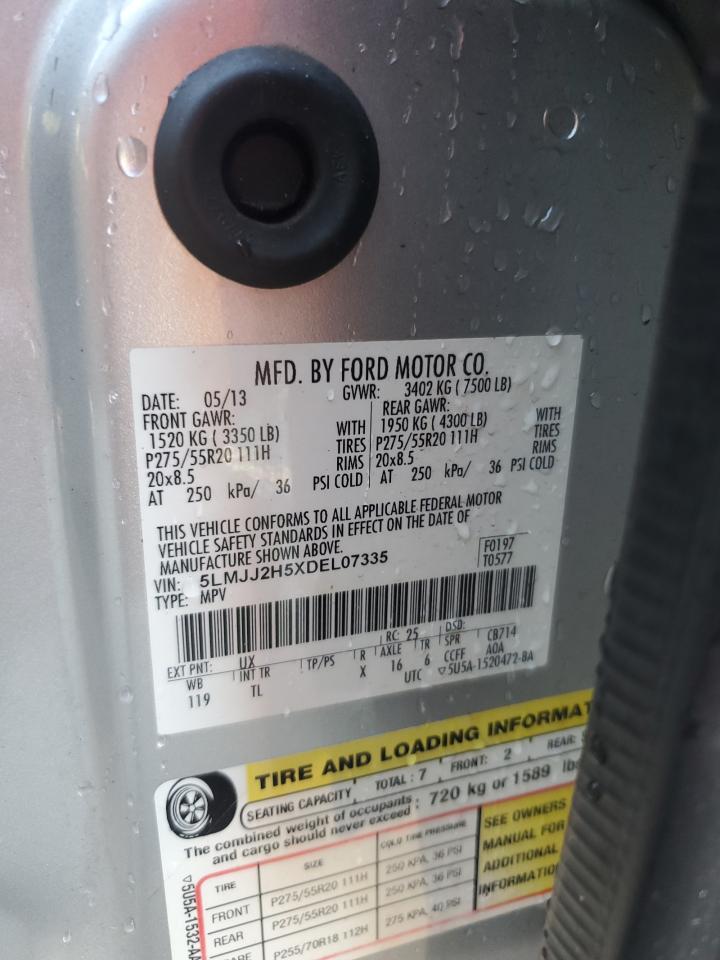 2013 Lincoln Navigator VIN: 5LMJJ2H5XDEL07335 Lot: 83787545