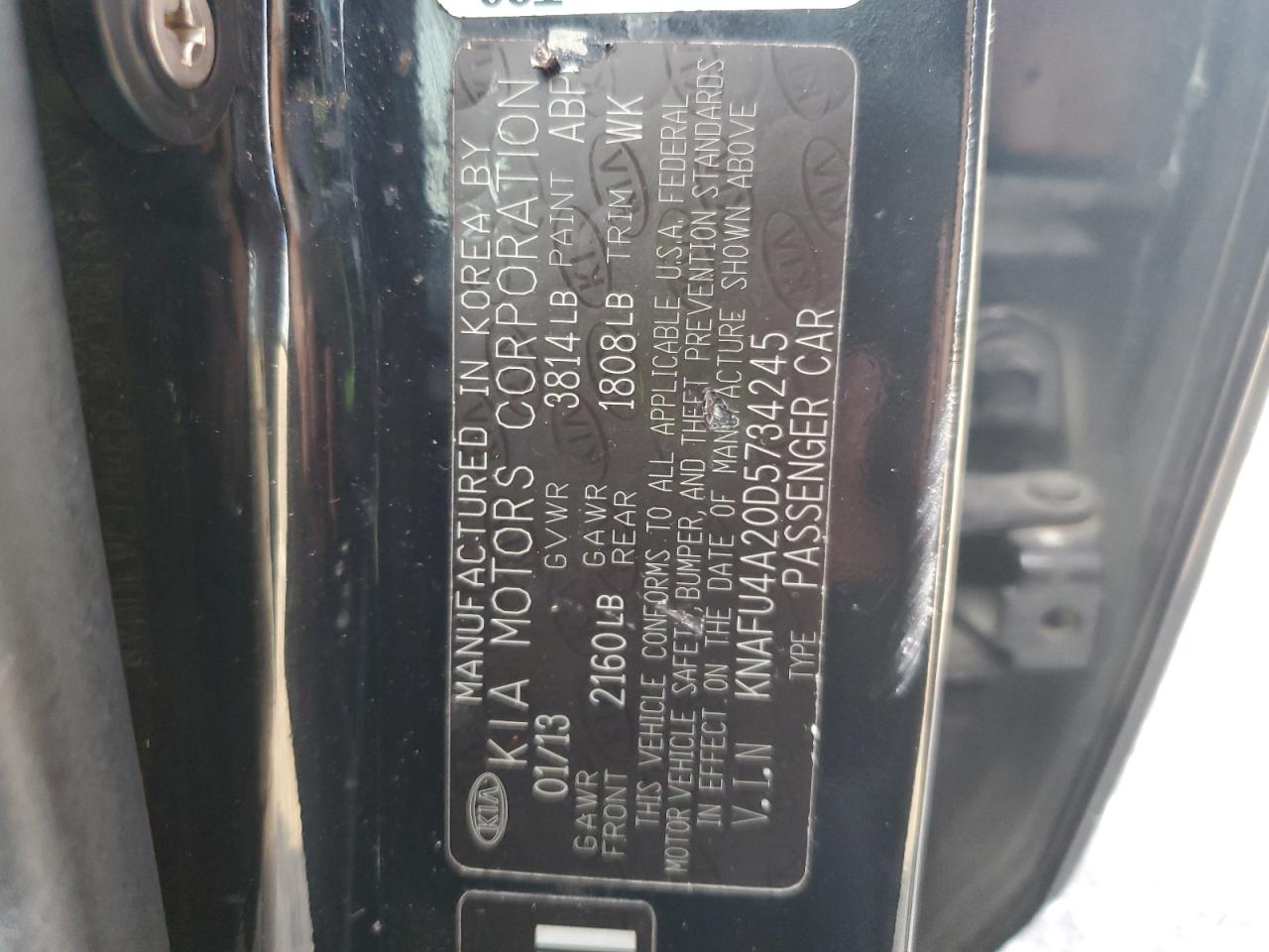 2013 Kia Forte Ex VIN: KNAFU4A20D5734245 Lot: 84265415