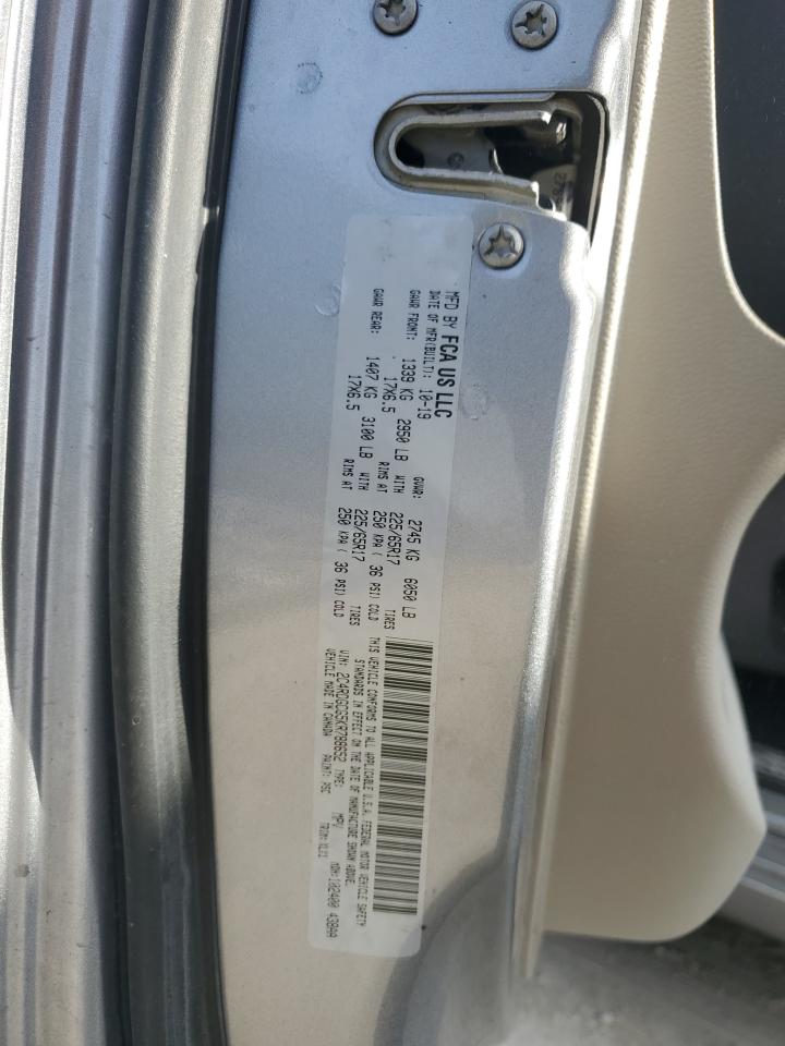 2019 Dodge Grand Caravan Sxt VIN: 2C4RDGCG5KR788652 Lot: 84640875