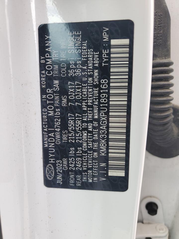 2023 Hyundai Kona Sel VIN: KM8K33AGXPU189168 Lot: 80161435