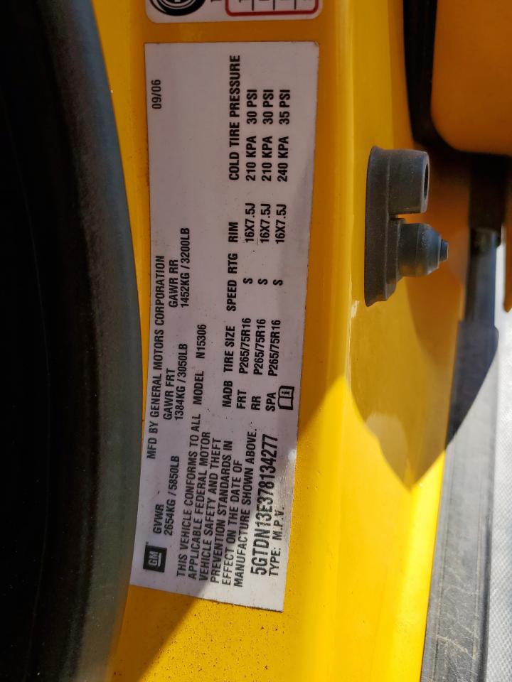 2007 Hummer H3 VIN: 5GTDN13E378134277 Lot: 84421995