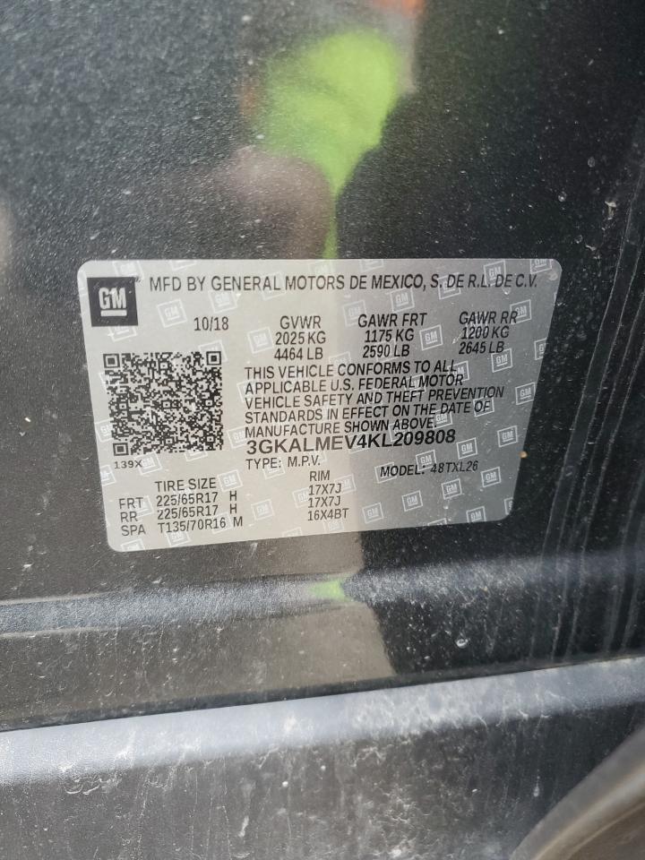 2019 GMC Terrain Sle VIN: 3GKALMEV4KL209808 Lot: 71547245