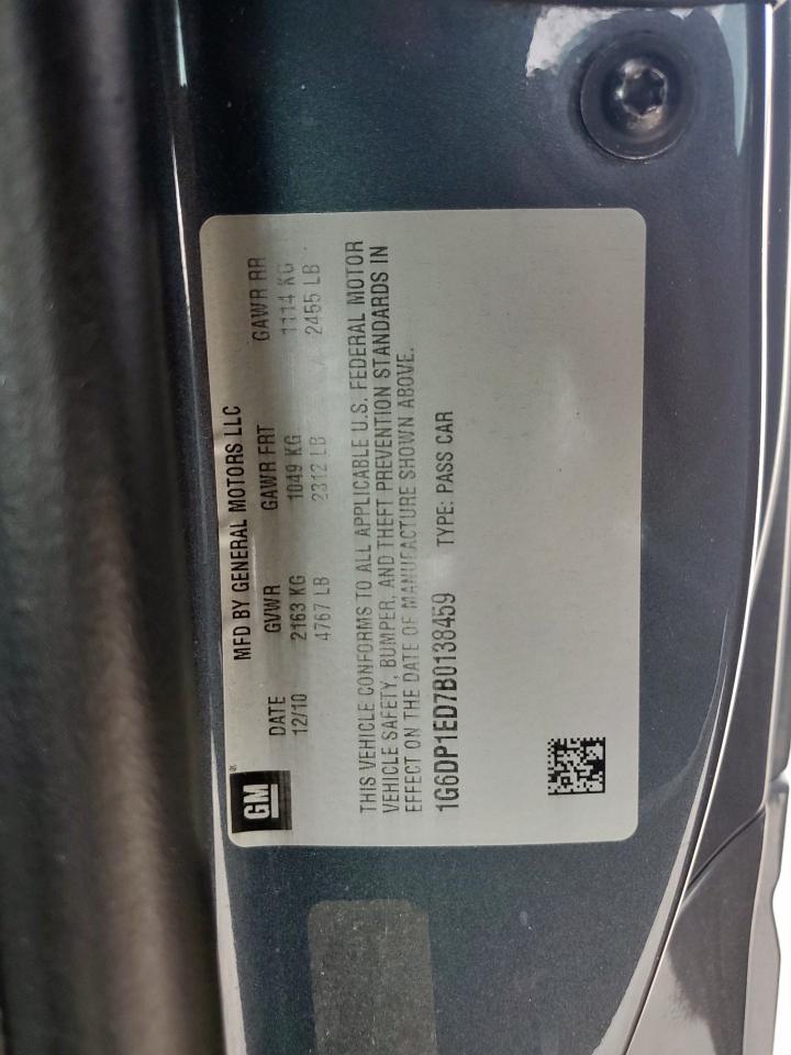 2011 Cadillac Cts Premium Collection VIN: 1G6DP1ED7B0138459 Lot: 84548845