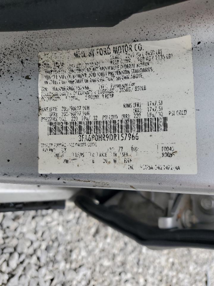 2013 Ford Fusion Se VIN: 3FA6P0HR9DR157966 Lot: 80862645