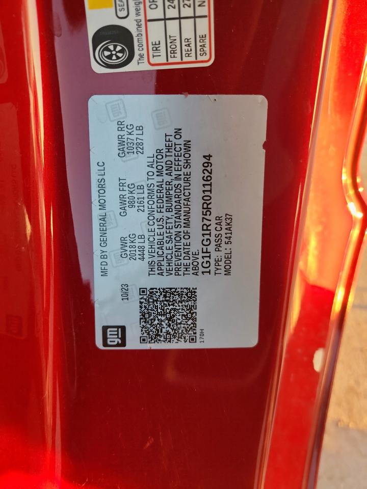 2024 Chevrolet Camaro Ss VIN: 1G1FG1R75R0116294 Lot: 84205115