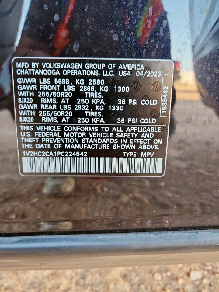 2023 Volkswagen Atlas Cross Sport Se VIN: 1V2HC2CA1PC224542 Lot: 82077605