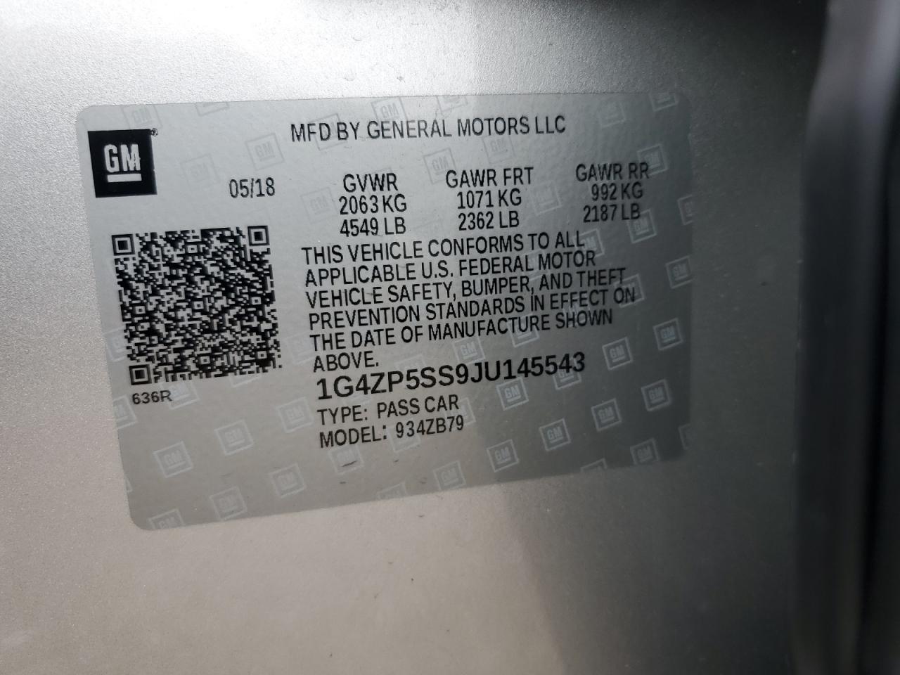 2018 Buick Lacrosse Essence VIN: 1G4ZP5SS9JU145543 Lot: 81691715