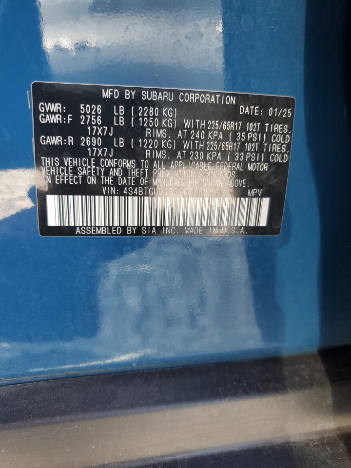 2025 Subaru Outback Wilderness VIN: 4S4BTGUD1S3207760 Lot: 84585415