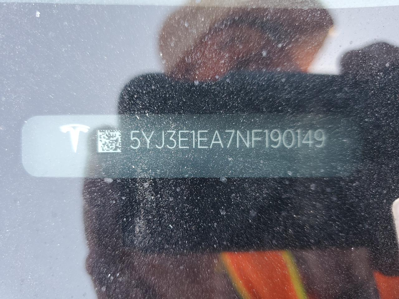 2022 Tesla Model 3 VIN: 5YJ3E1EA7NF190149 Lot: 81046895