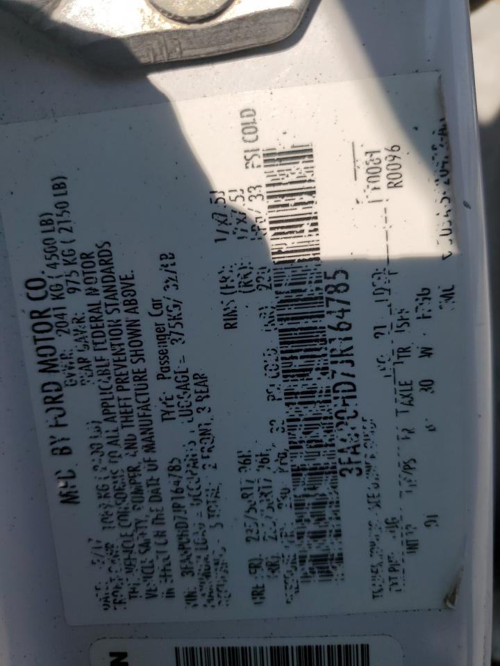 2018 Ford Fusion Se VIN: 3FA6P0HD7JR164785 Lot: 81560745