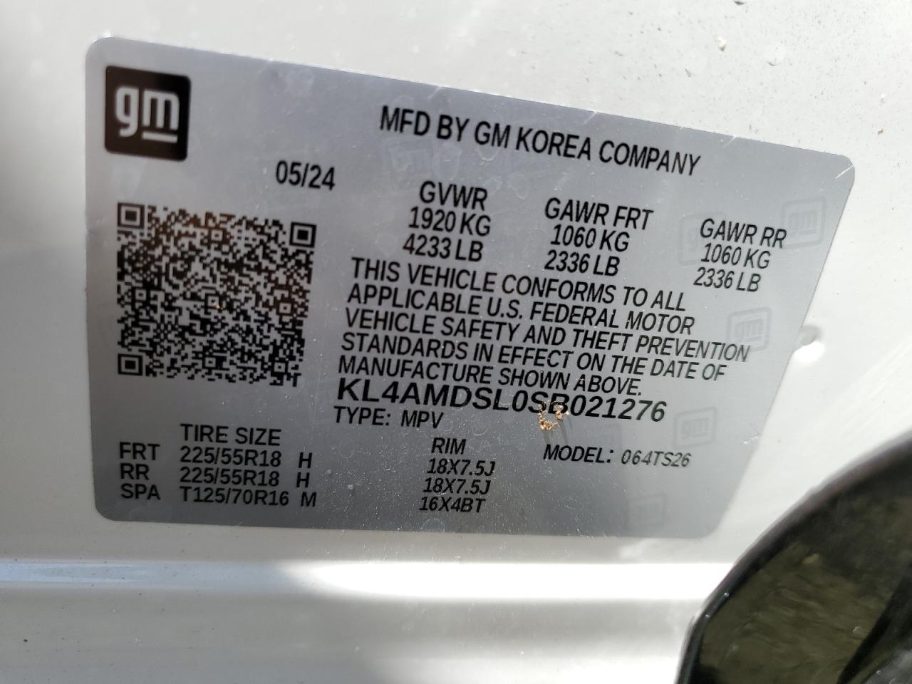 2025 Buick Encore Gx Sport Touring VIN: KL4AMDSL0SB021276 Lot: 84773665