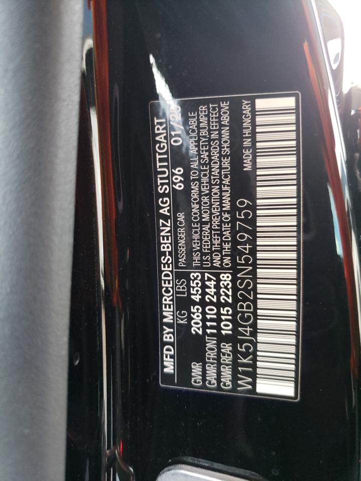 2025 Mercedes-Benz Cla 250 VIN: W1K5J4GB2SN549759 Lot: 81443735