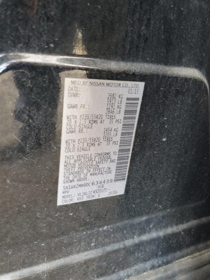2013 Nissan Pathfinder S VIN: 5N1AR2MN6DC634439 Lot: 81753465