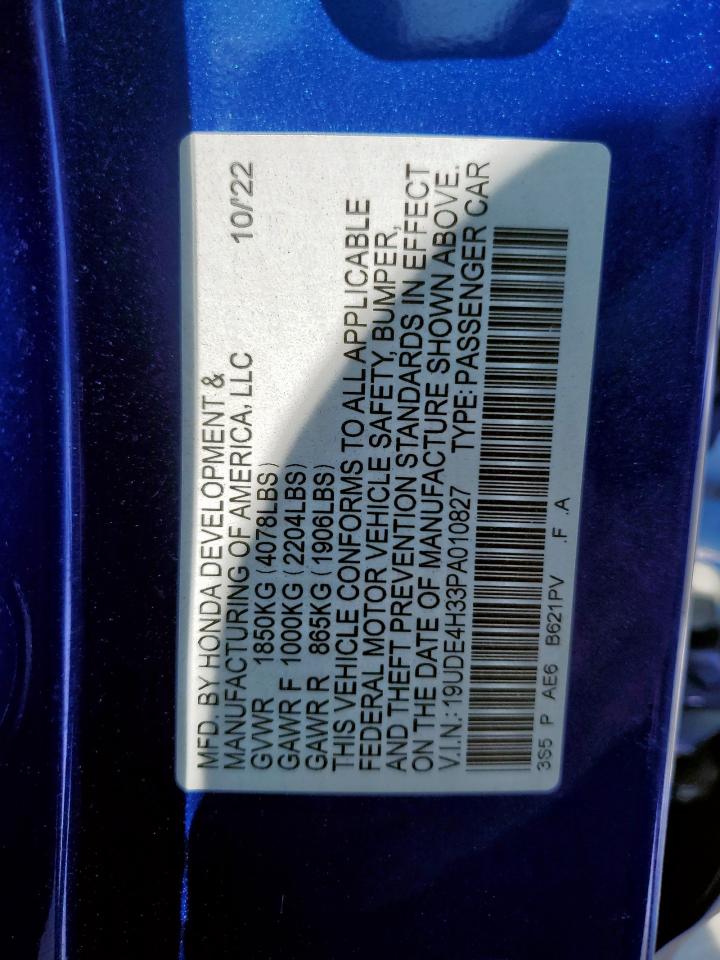 2023 Acura Integra A-Spec VIN: 19UDE4H33PA010827 Lot: 80698455