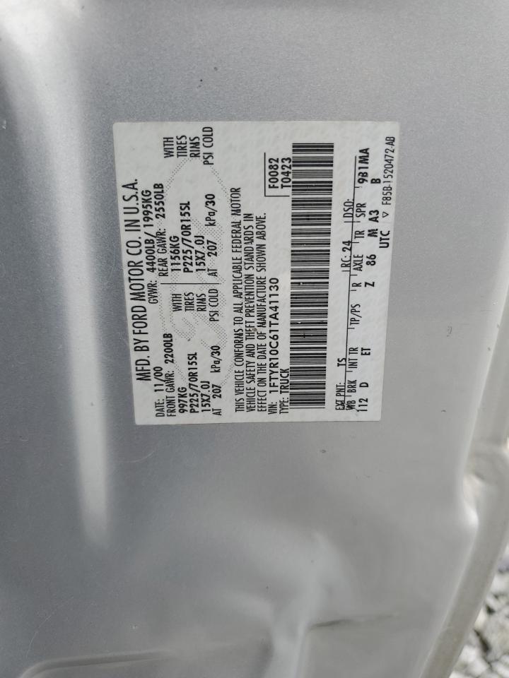 2001 Ford Ranger VIN: 1FTYR10C61TA41130 Lot: 80526525