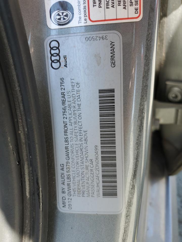 2013 Audi A6 Prestige VIN: WAUHGAFC2DN060499 Lot: 70138175