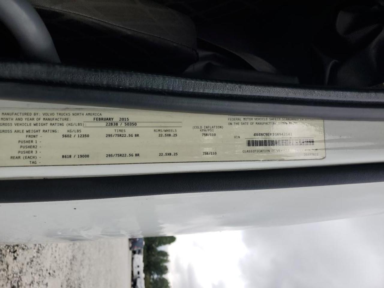 2016 Volvo Vnl Semi Truck VIN: 4V4NC9EH1GN942141 Lot: 81434235