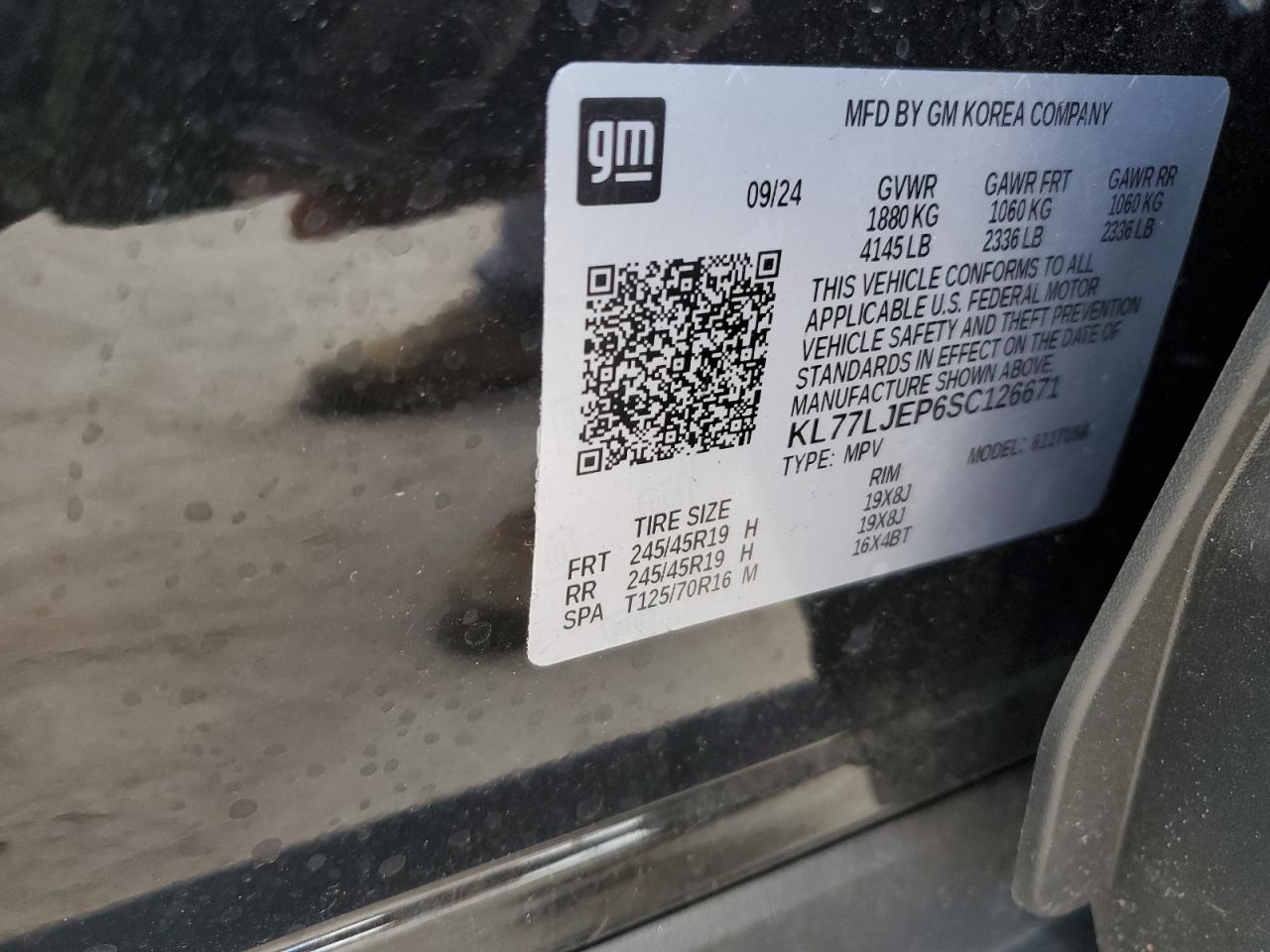 2025 Chevrolet Trax 2Rs VIN: KL77LJEP6SC126671 Lot: 83866185