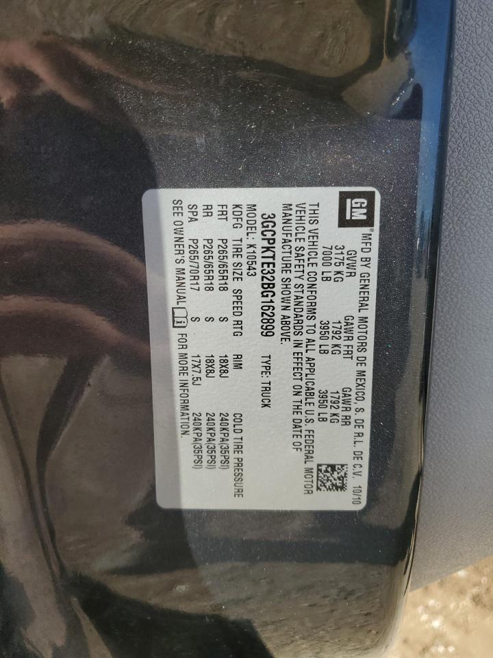 2011 Chevrolet Silverado K1500 Ltz VIN: 3GCPKTE32BG162899 Lot: 83950435