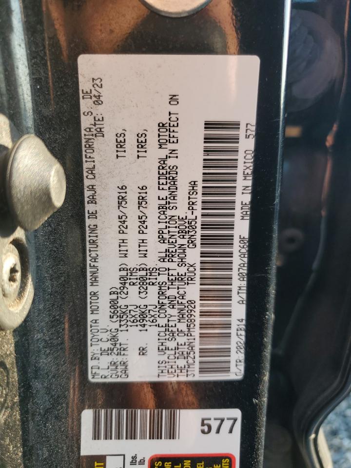 2023 Toyota Tacoma Double Cab VIN: 3TMCZ5AN1PM589920 Lot: 81328205