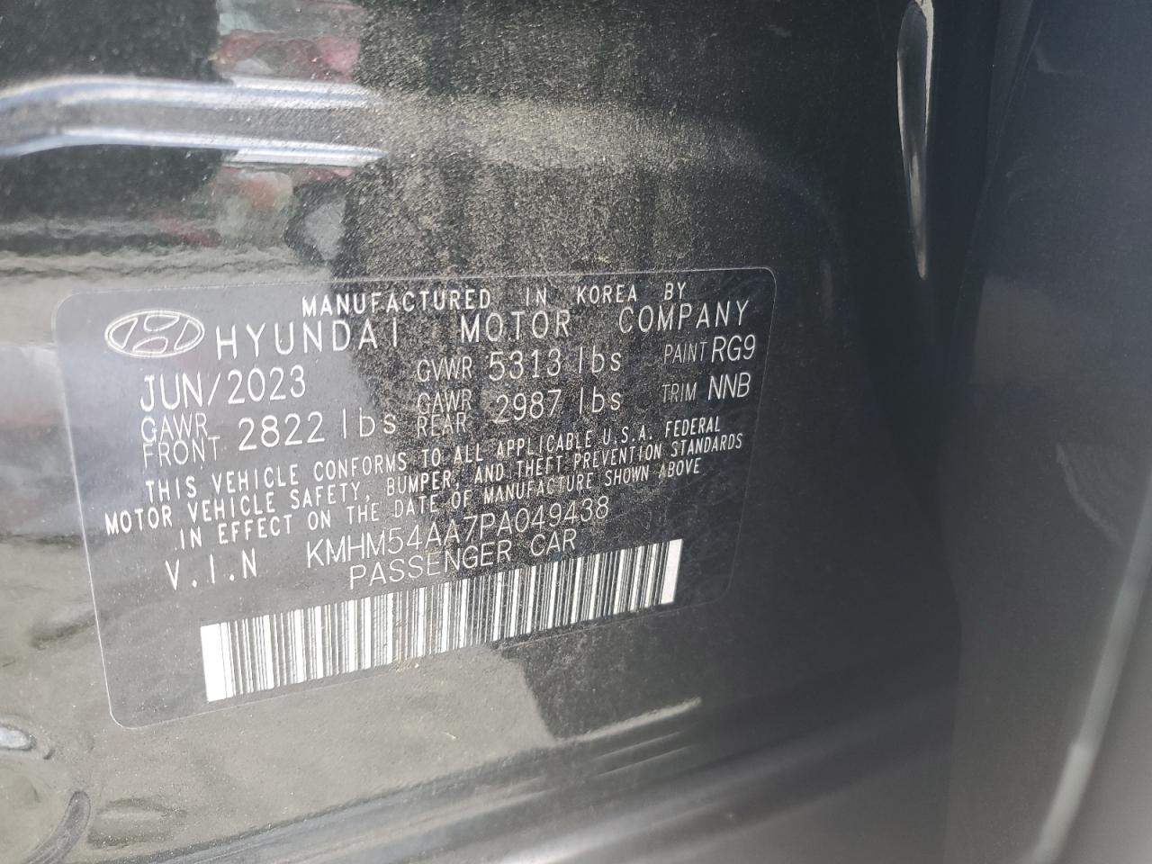 2023 Hyundai Ioniq 6 Limited VIN: KMHM54AA7PA049438 Lot: 71566325