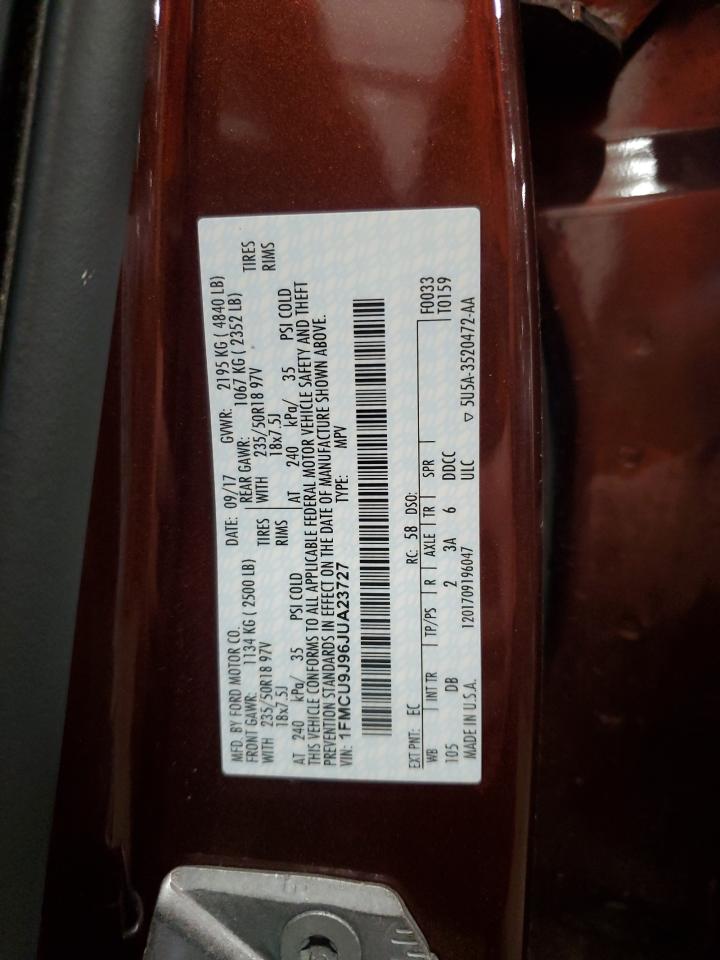 2018 Ford Escape Titanium VIN: 1FMCU9J96JUA23727 Lot: 84230765