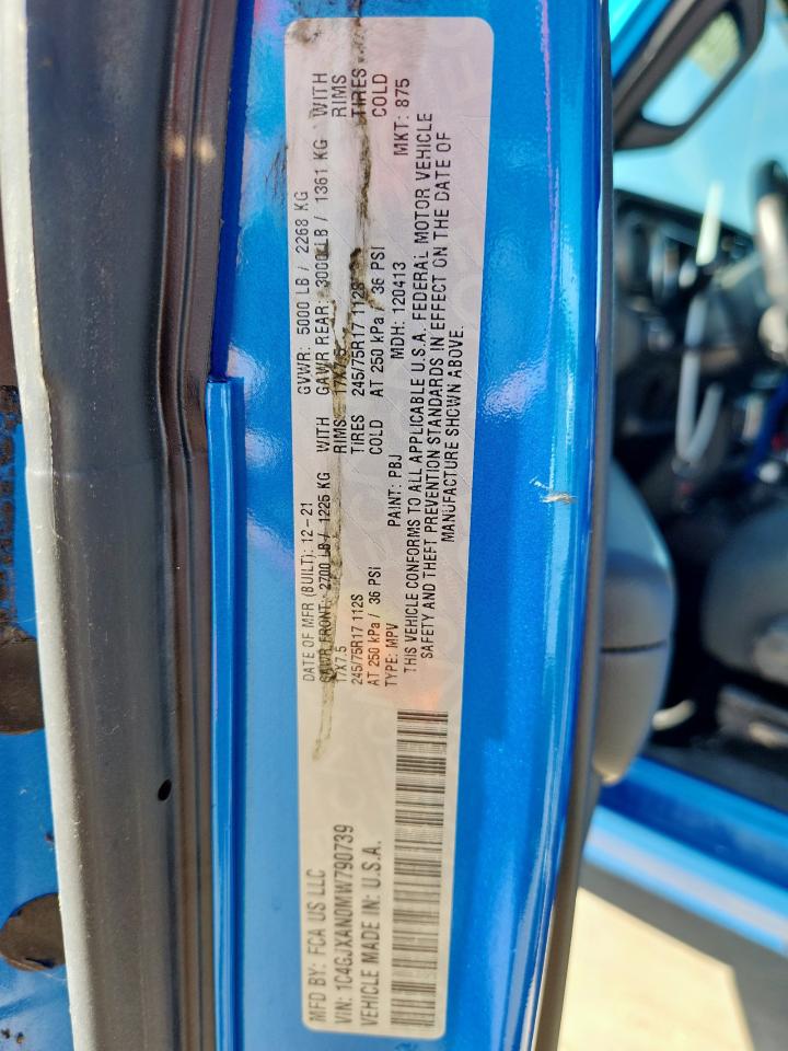 2021 Jeep Wrangler Sport VIN: 1C4GJXAN0MW790739 Lot: 81257425