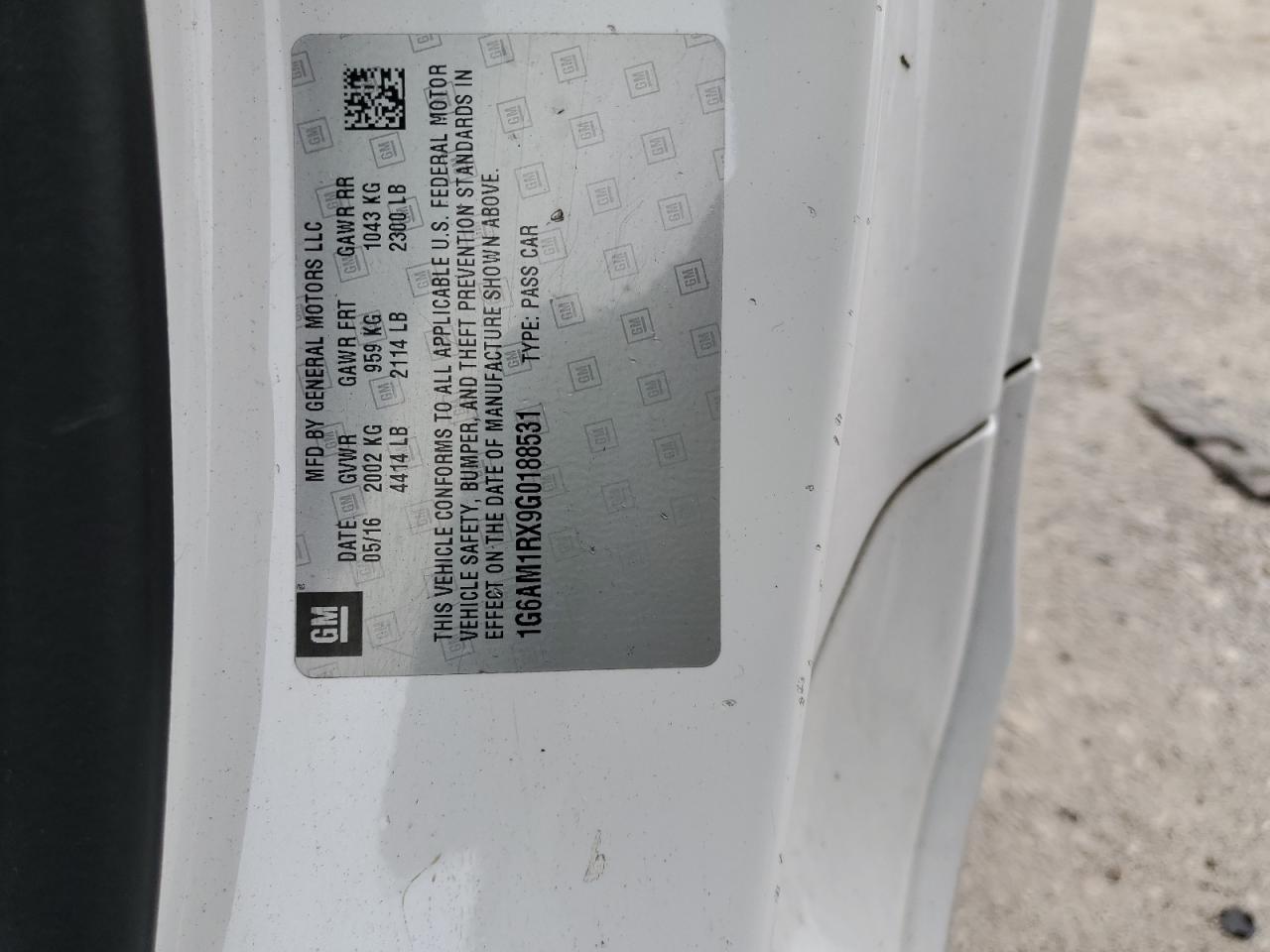 2016 Cadillac Ats Premium VIN: 1G6AM1RX9G0188531 Lot: 81204735