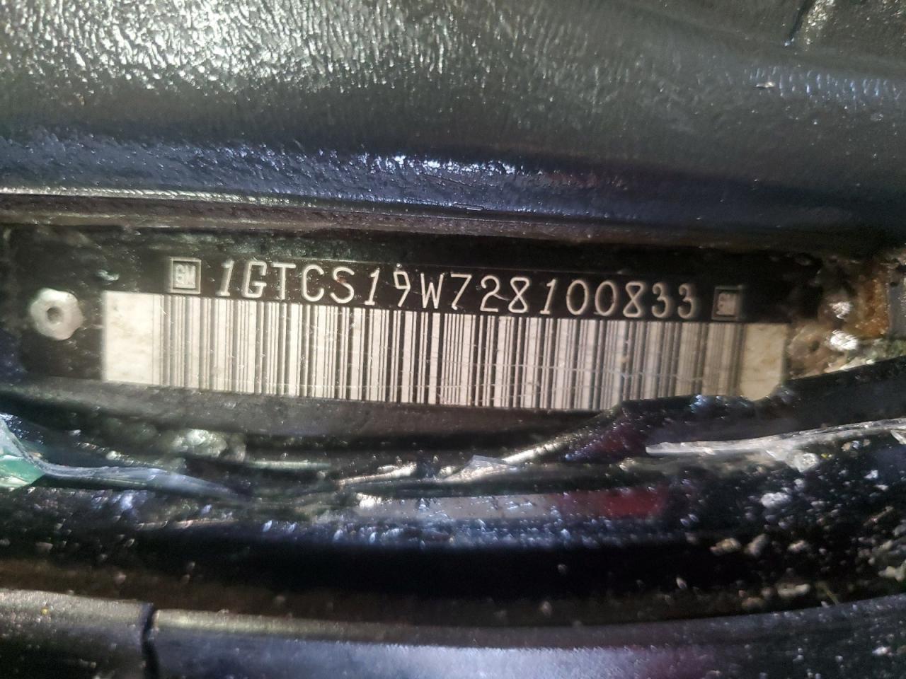 2002 GMC Sonoma VIN: 1GTCS19W728100833 Lot: 81570185