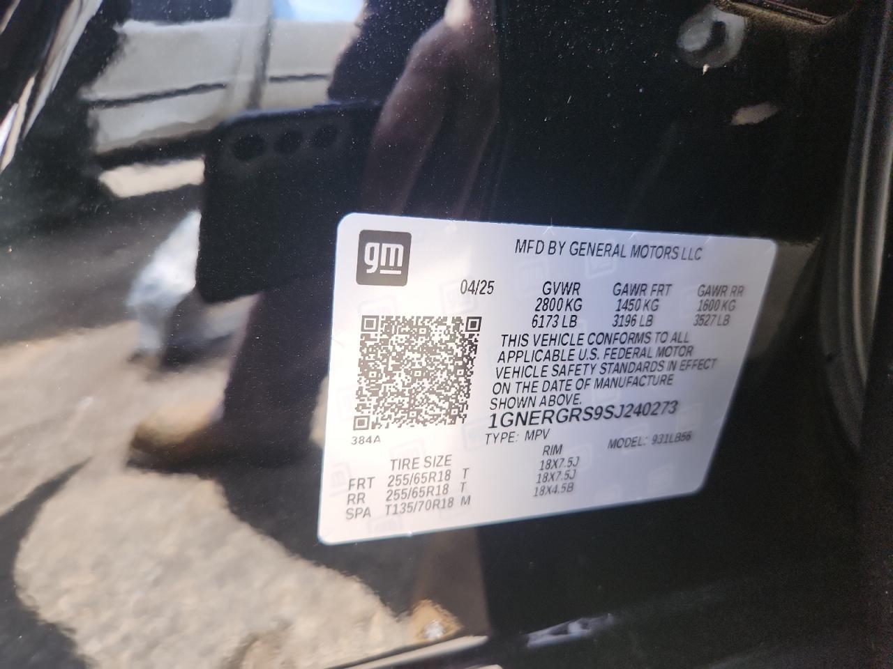 2025 Chevrolet Traverse Lt VIN: 1GNERGRS9SJ240273 Lot: 81717975