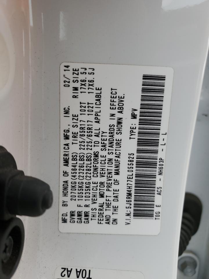 2014 Honda Cr-V Exl VIN: 5J6RM4H77EL055825 Lot: 81889025