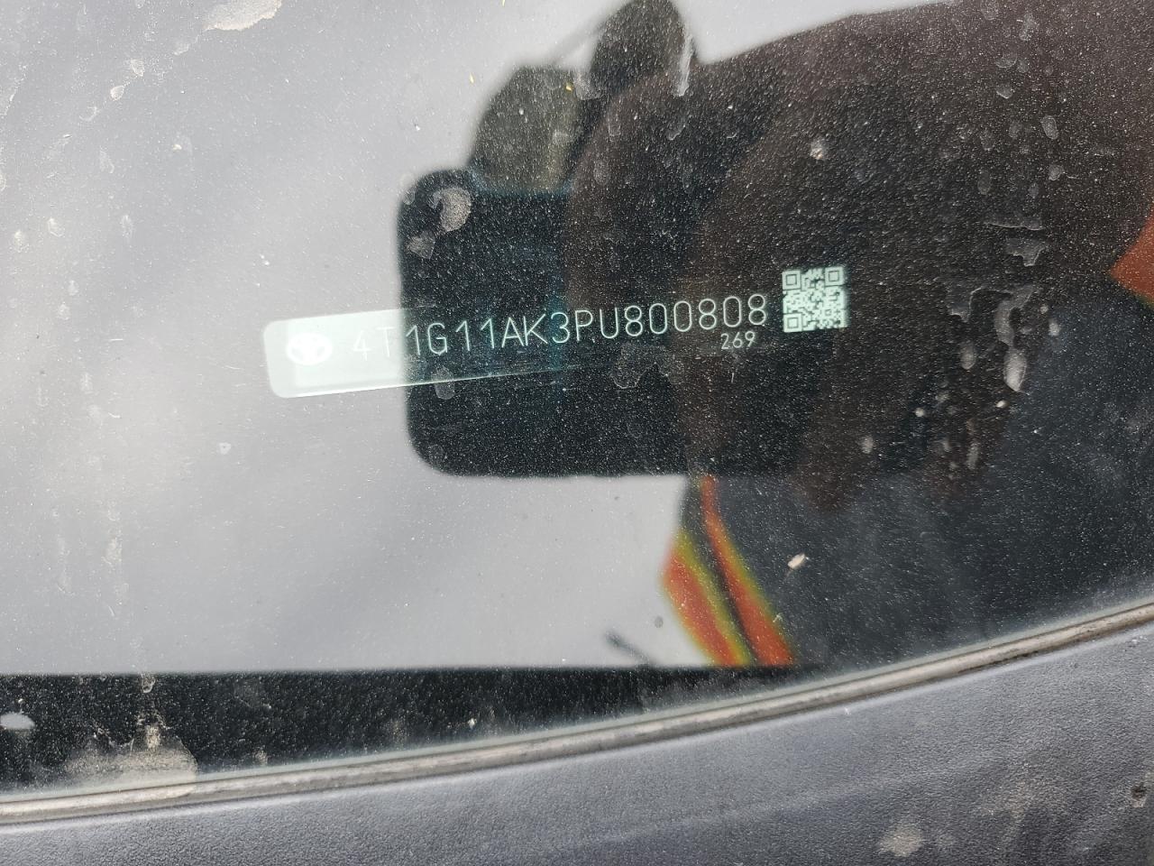 2023 Toyota Camry Se Night Shade VIN: 4T1G11AK3PU800808 Lot: 84784565