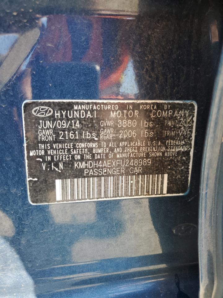 2015 Hyundai Elantra Se VIN: KMHDH4AEXFU248989 Lot: 81717705