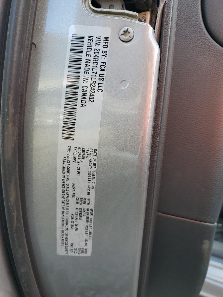 2020 Chrysler Pacifica Hybrid Touring L VIN: 2C4RC1L71LR242402 Lot: 70153835