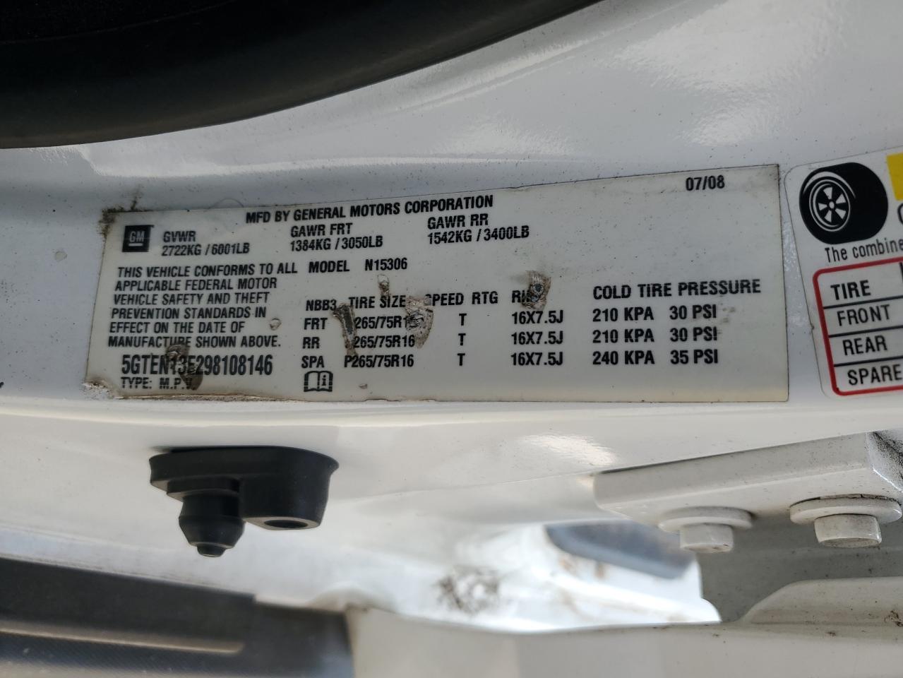 2009 Hummer H3 VIN: 5GTEN13E298108146 Lot: 81091435