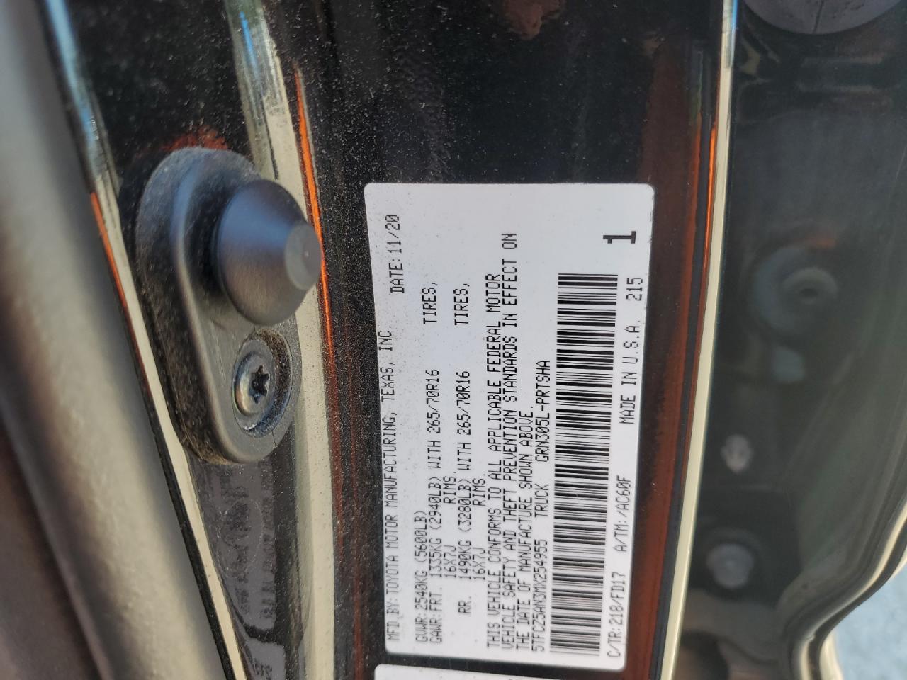 2021 Toyota Tacoma Double Cab VIN: 5TFCZ5AN3MX254955 Lot: 68954395