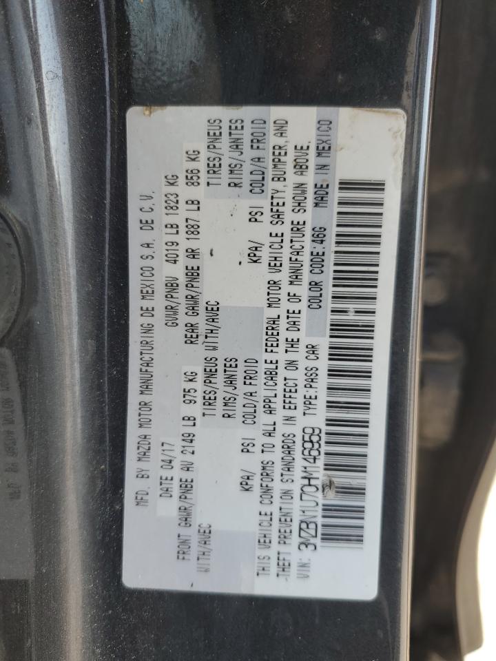 2017 Mazda 3 Sport VIN: 3MZBN1U70HM146959 Lot: 80080065